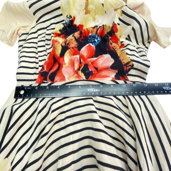 Anthropologie COREY LYNN CALTER Verna Midi Dress Size 4 Cream Multicolor H-32 - Picture 8 of 13